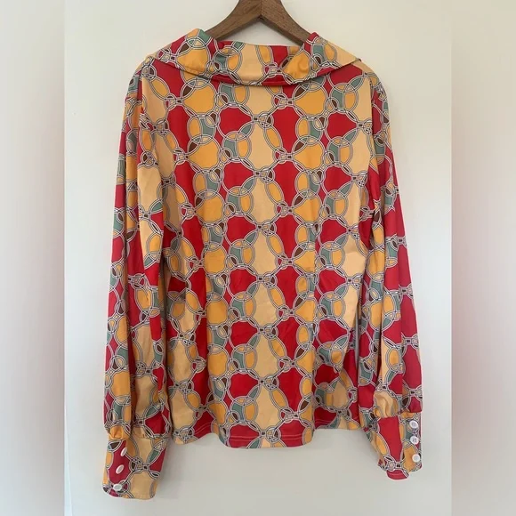 Vintage 70s polyester disco shirt - Picture 5 of 5